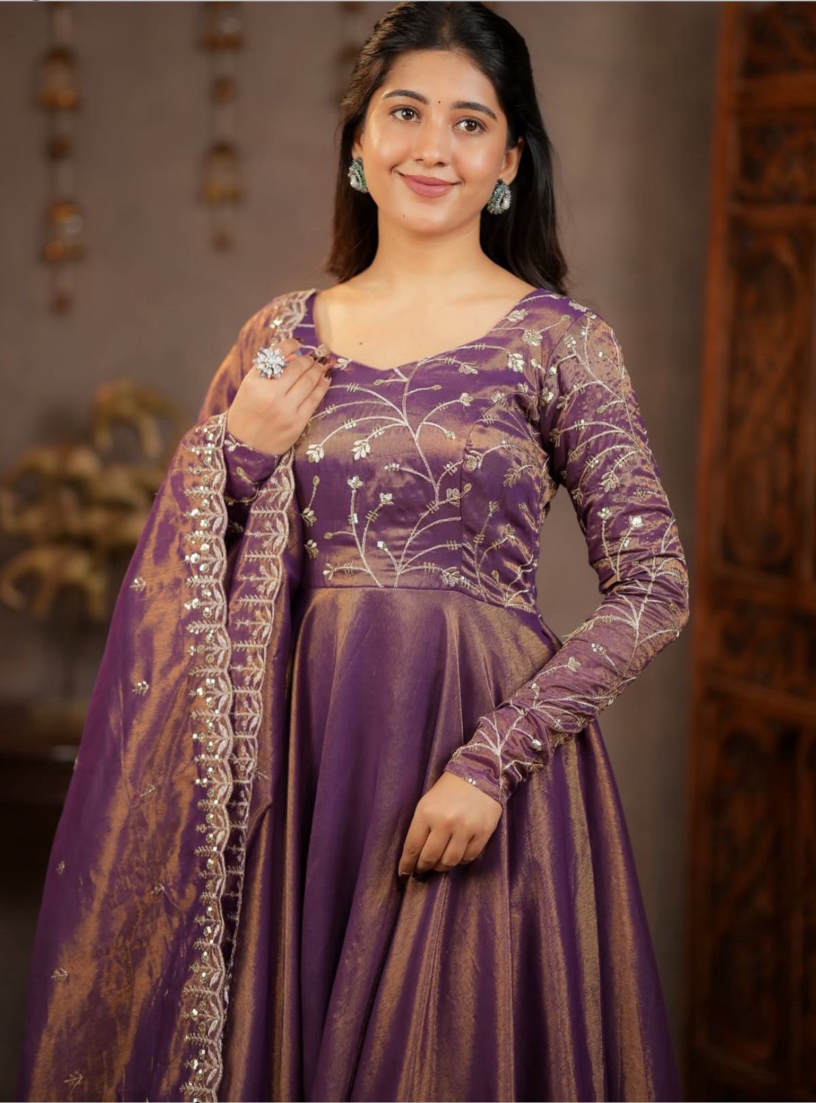 Heavy Cosmos Silk Material Anarkali Suit