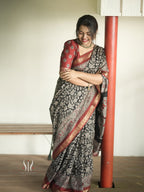 Soft bleck dola silk sarees