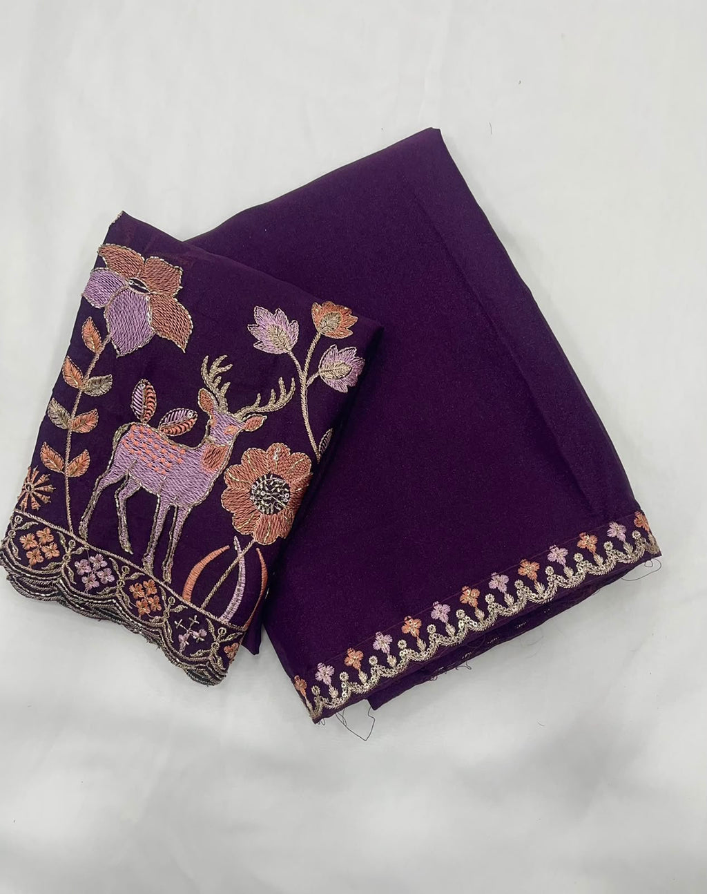 Rangoli Silk Multi Emrodairy Saree