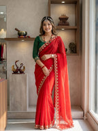 Soft Georgette Sequence Saree