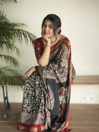 Soft bleck dola silk sarees