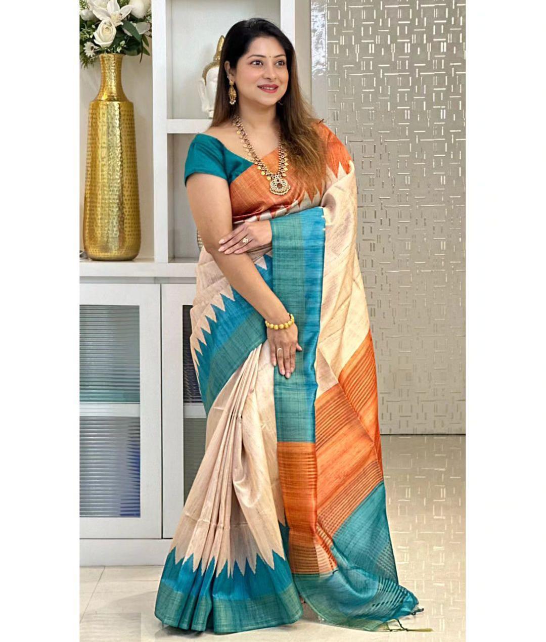 Dola Tussar Silk Sarees
