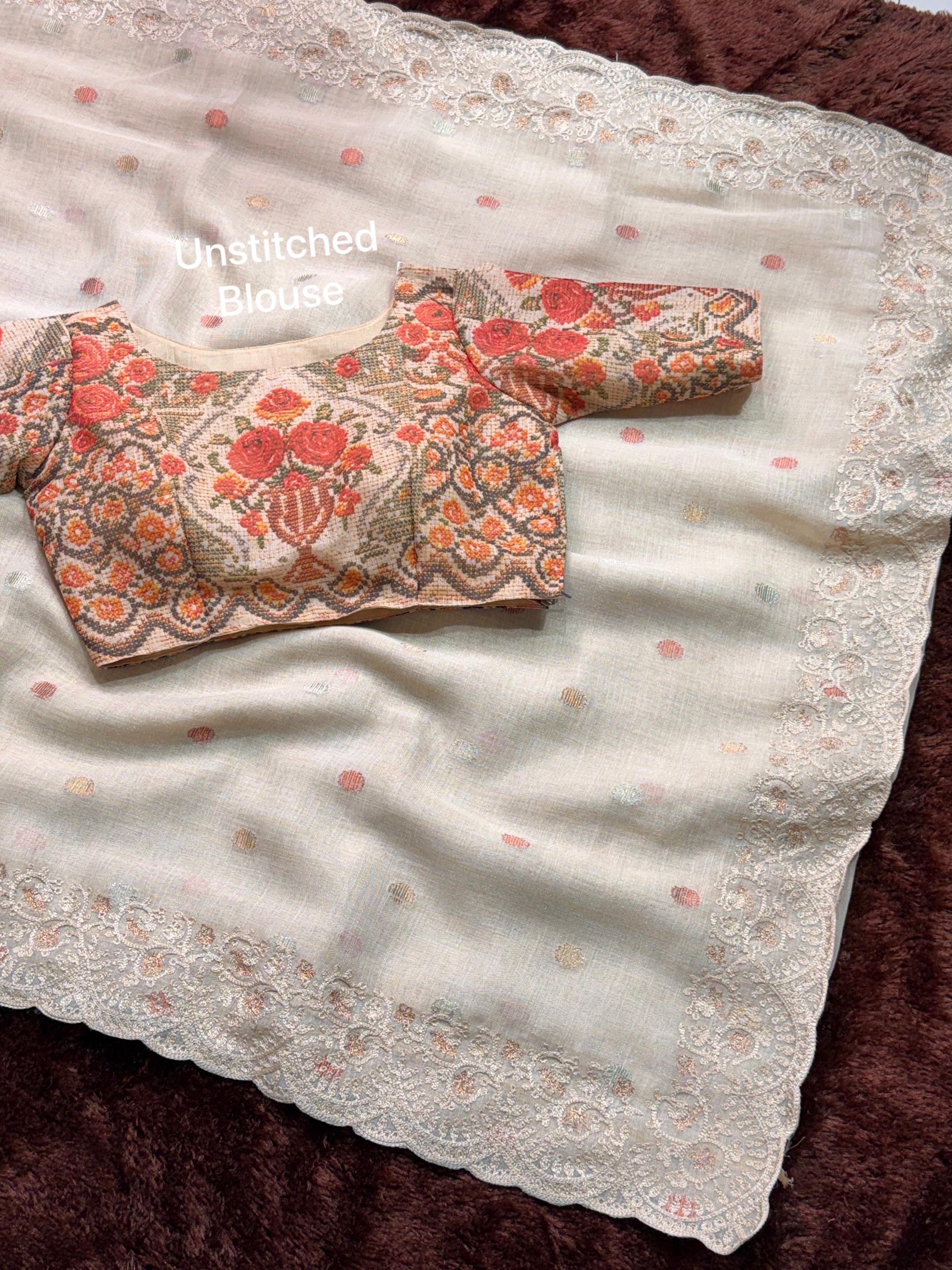 Nayanthara Linen Saree