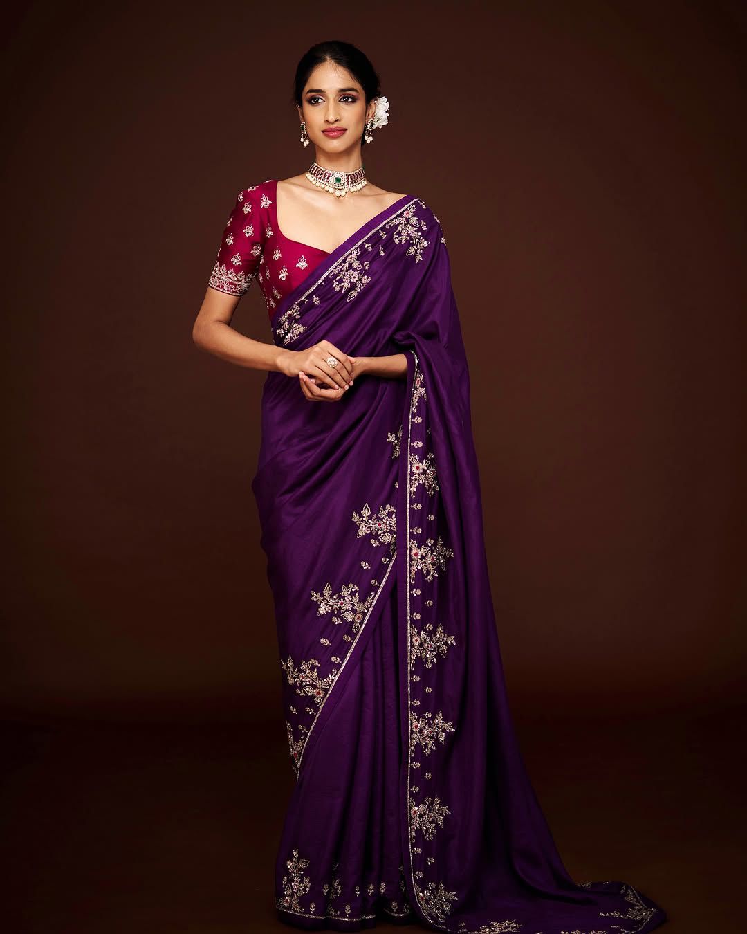 Soft Natural Viscose Chinnon Saree