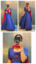 Maggam Hand Work Gown With Duppata