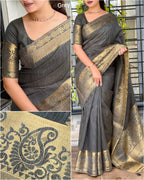 Zari Weaving Jacquard Assam Silk Saree