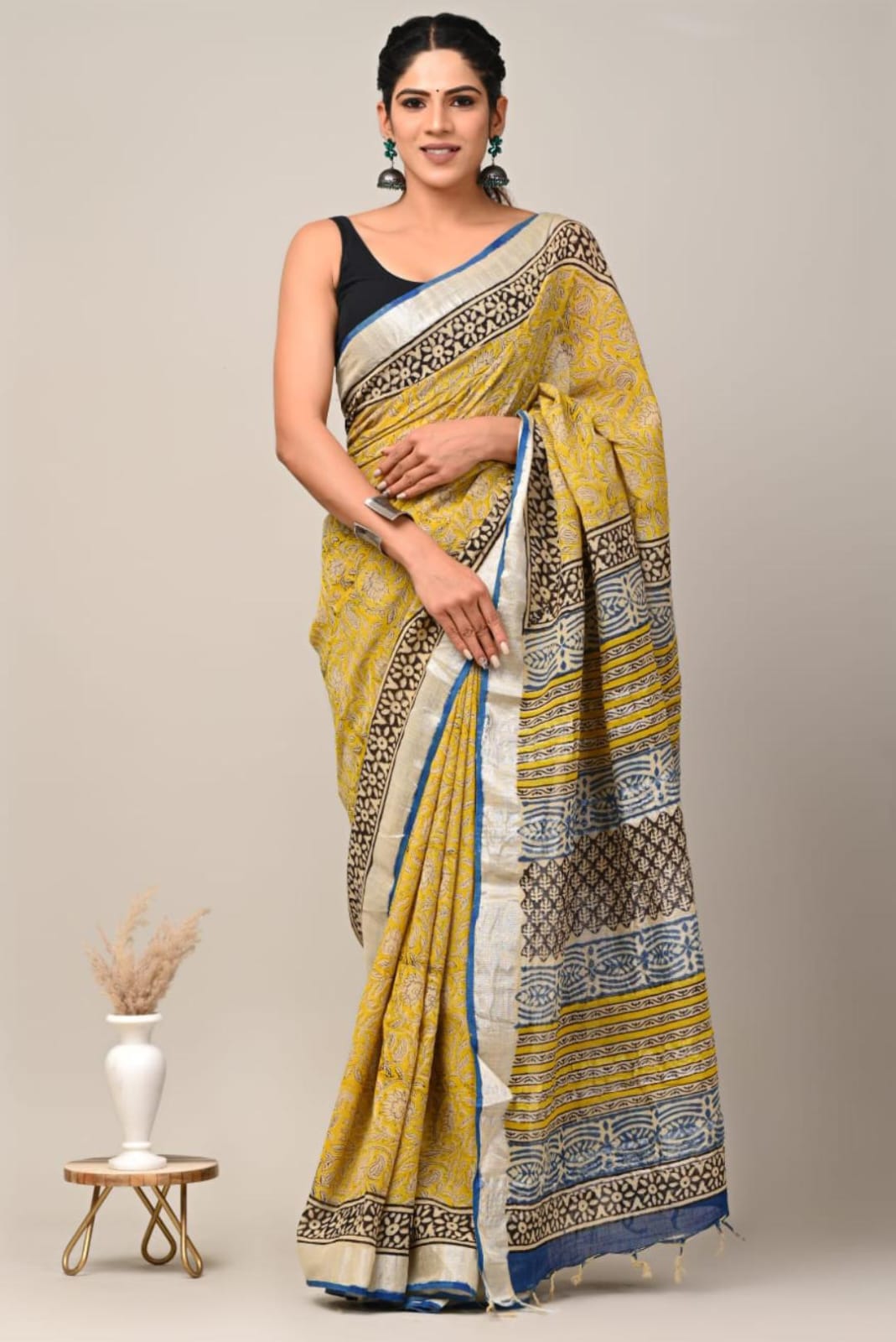 DIGITAL PRINT LINEN SAREE