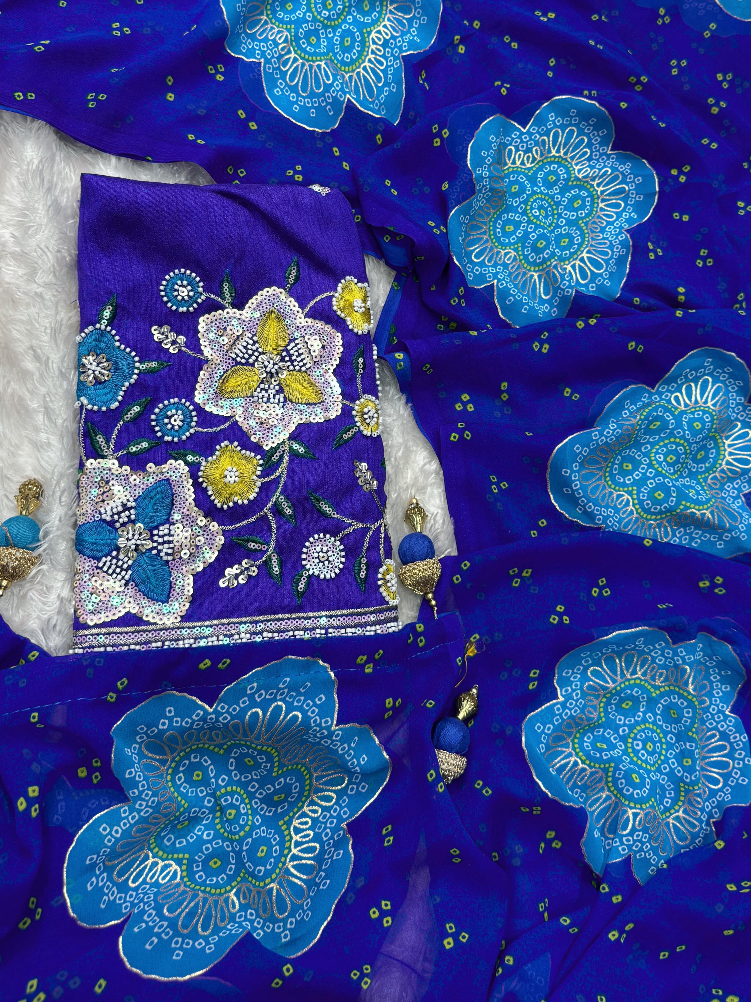 PREMIUM GORGETTE SAREE❤️