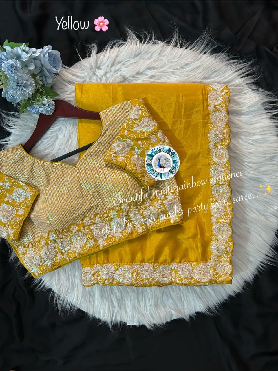 Chinon silks elegant saree
