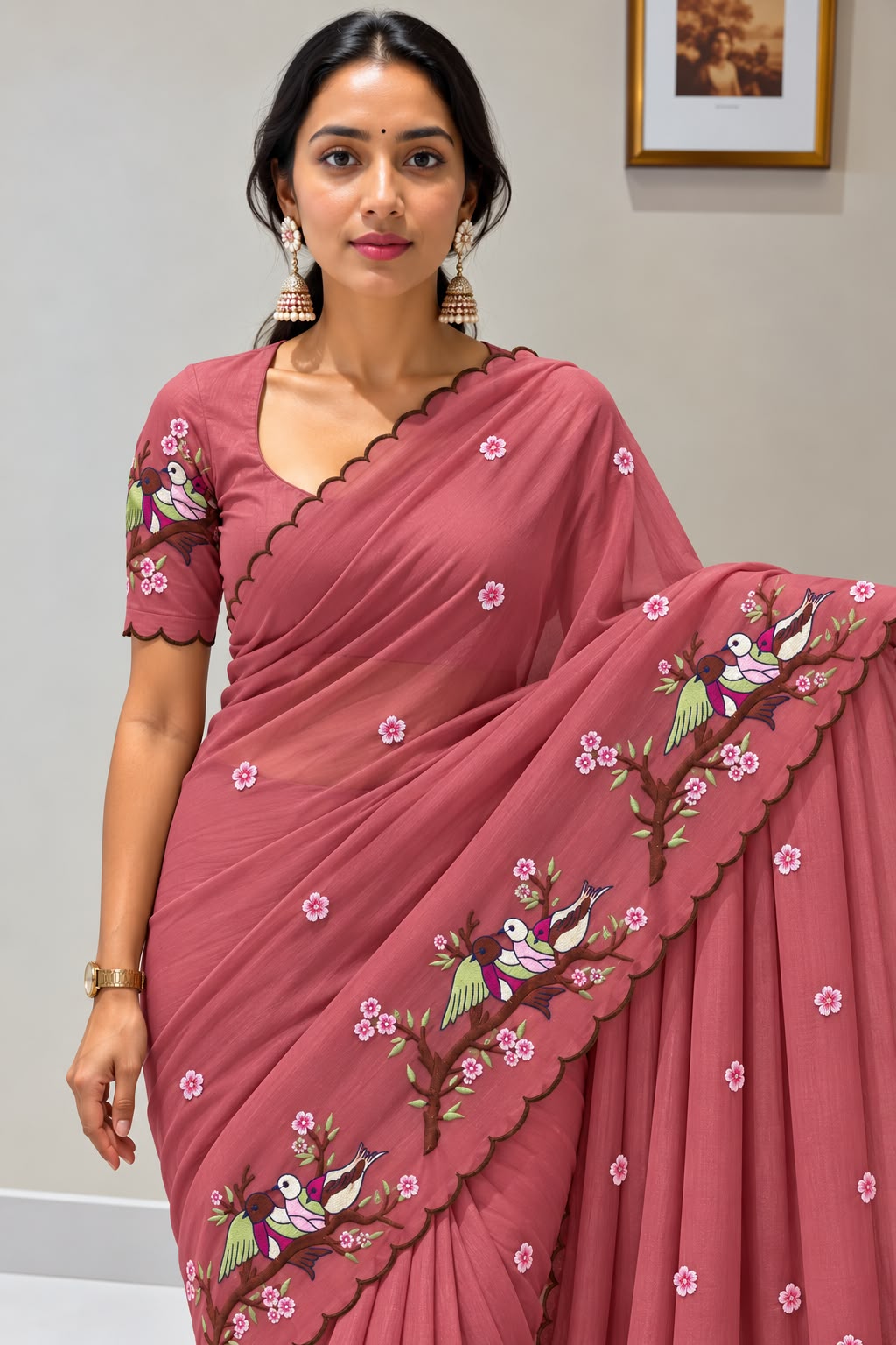 Cocktail Star Georgette Desgin Saree