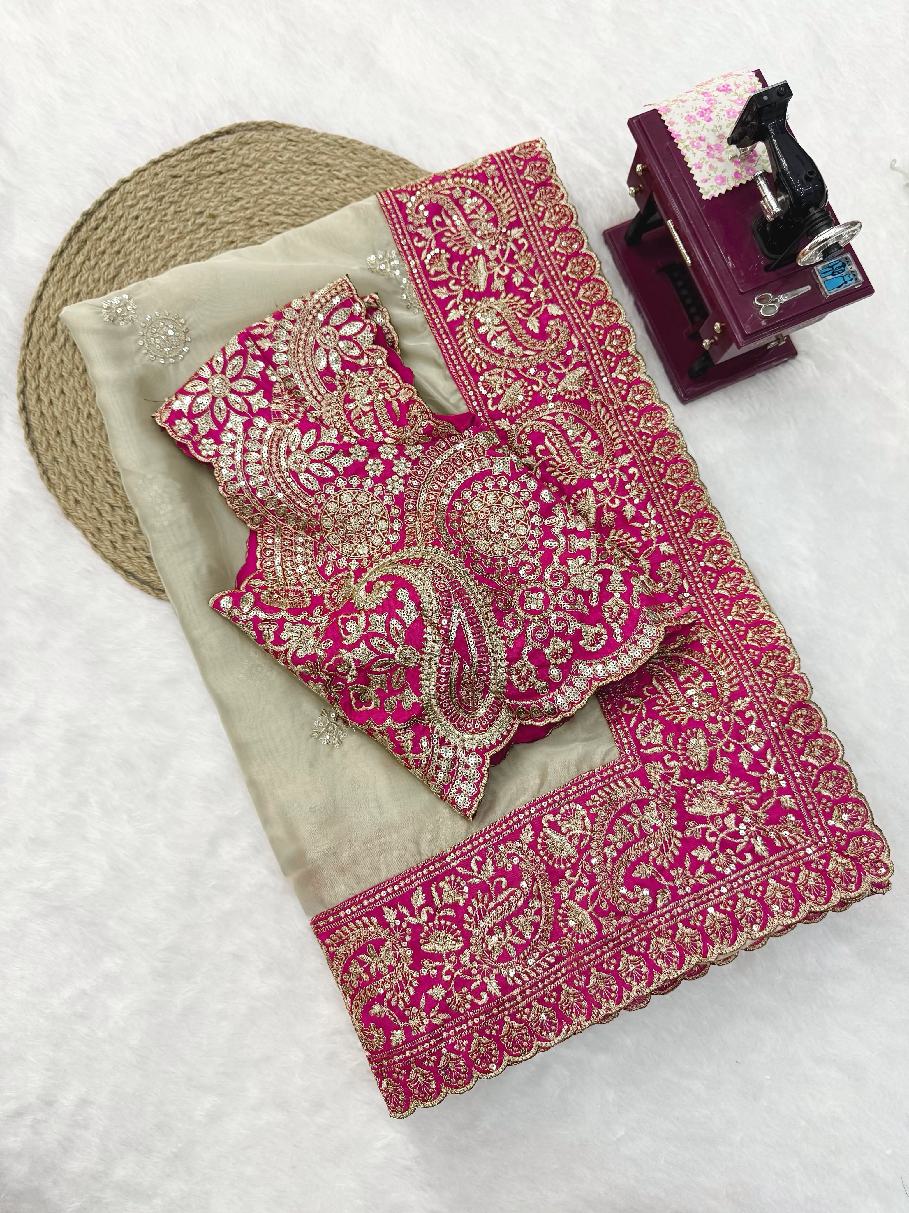 Bollywood Glass Organza Saree