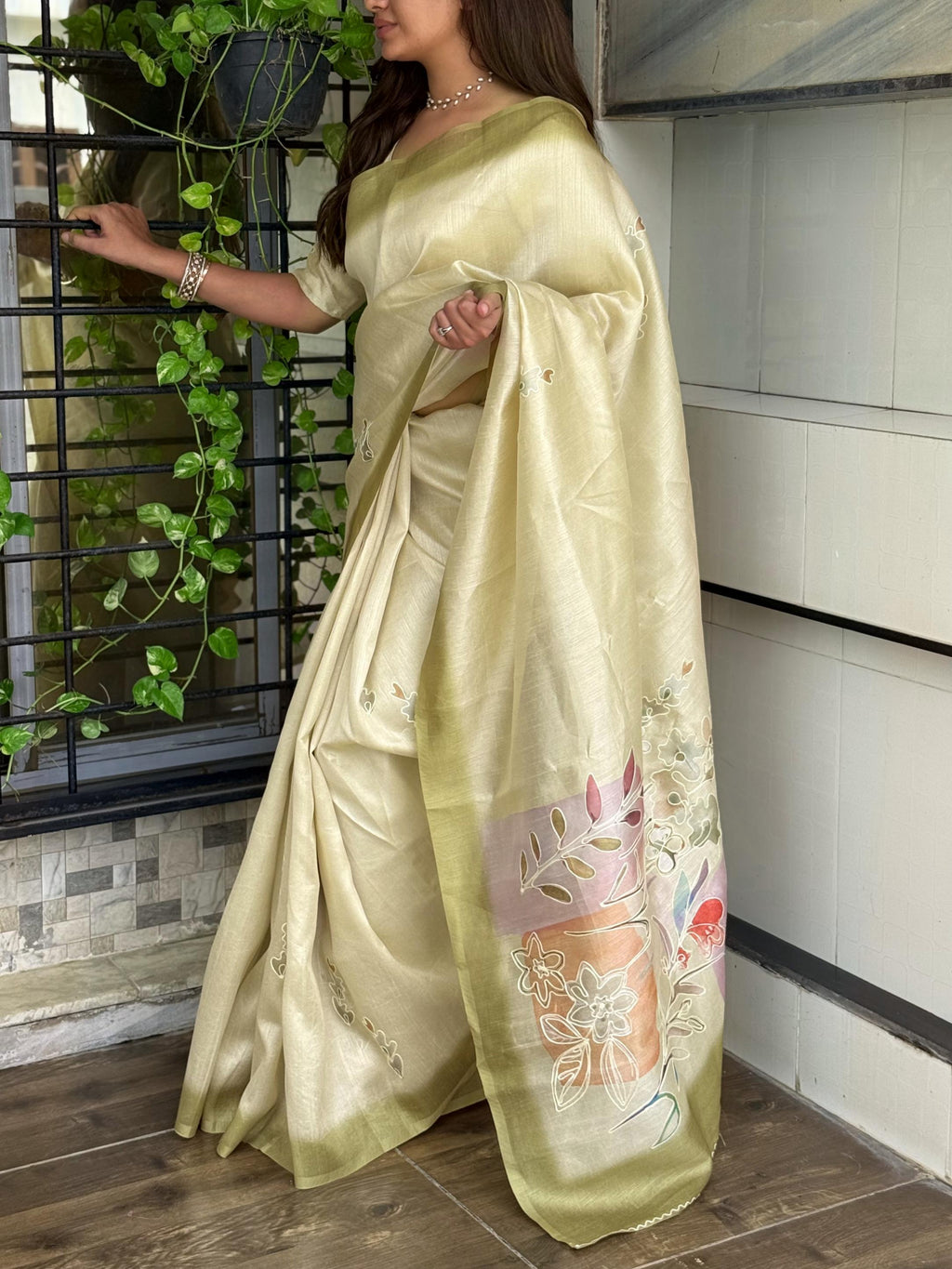 Linen Cotton Saree
