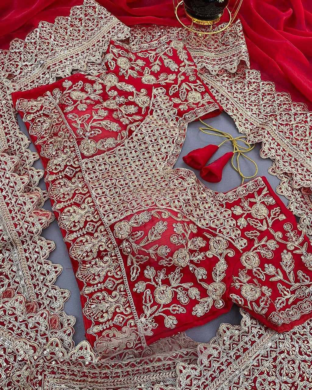 Fancy Fendy Satin Fabric Saree