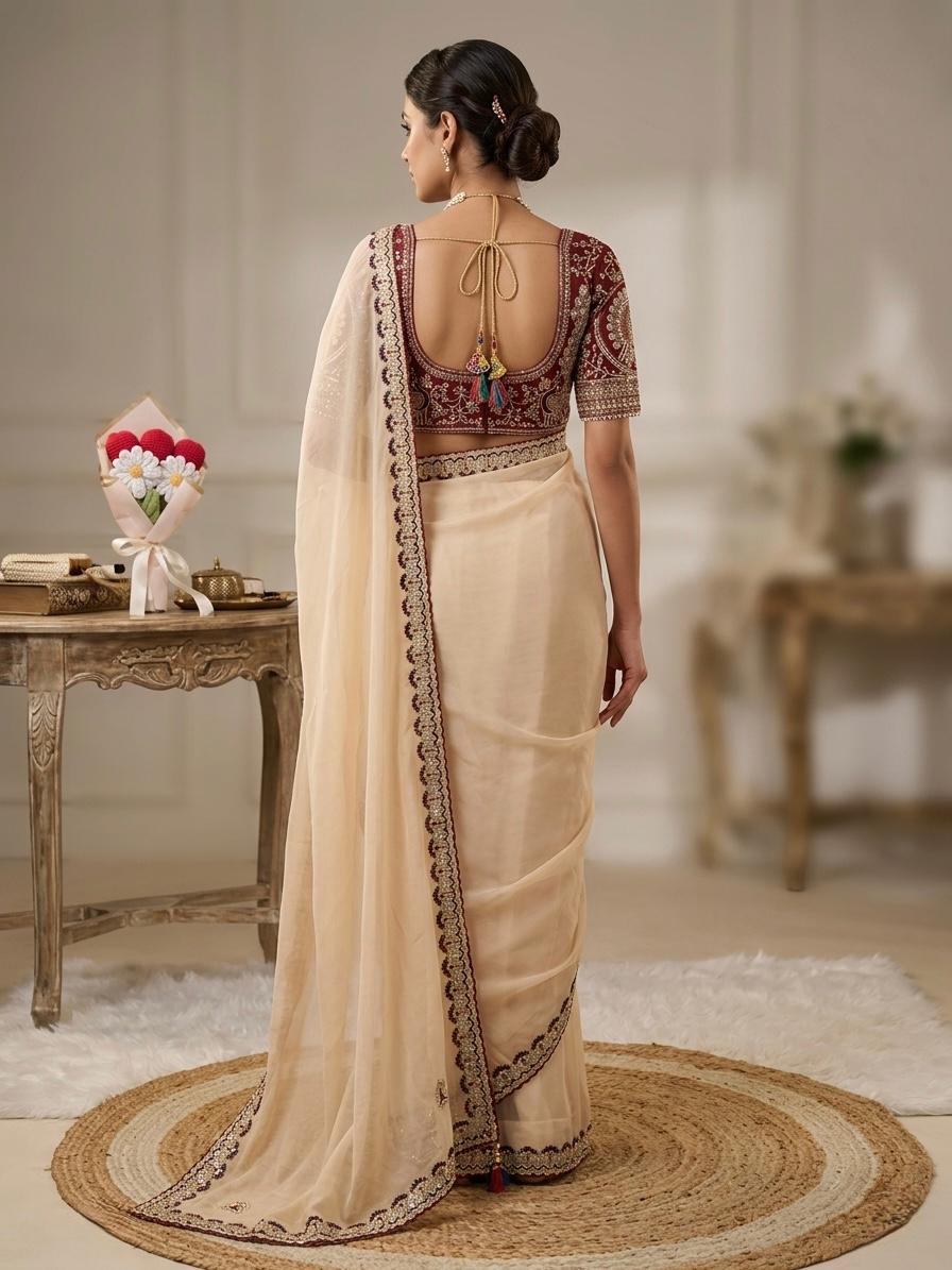 Soft Two Tone Rangoli Silk Saree