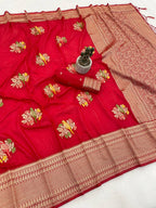 Pure Naylon kadi Creap Georgette Saree
