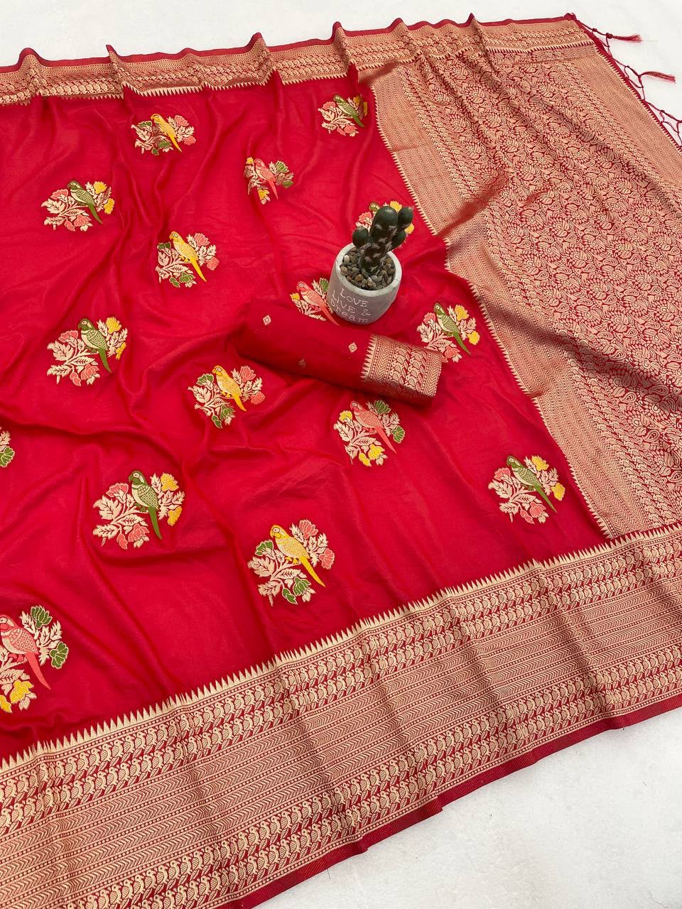 Pure Naylon kadi Creap Georgette Saree