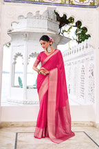 CHIFFON ZARI WEAVING SAREE