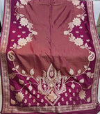 Pure Hand Dyeing Chainy Tissue Shimmer Saree
