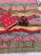Goldy Silk With Beautiful Print Saree