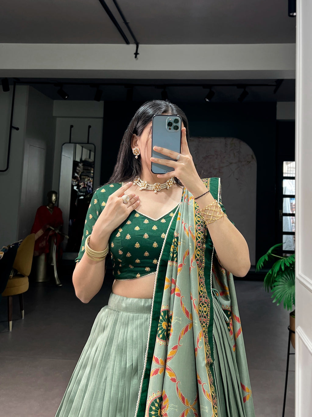 Tasar Silk Elegance Lahenga Choli
