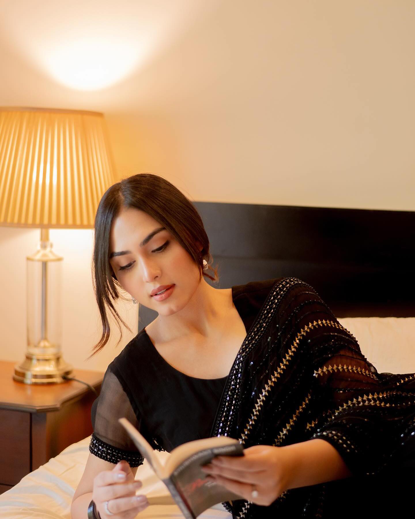 Georgette Sequence Work Black Saree