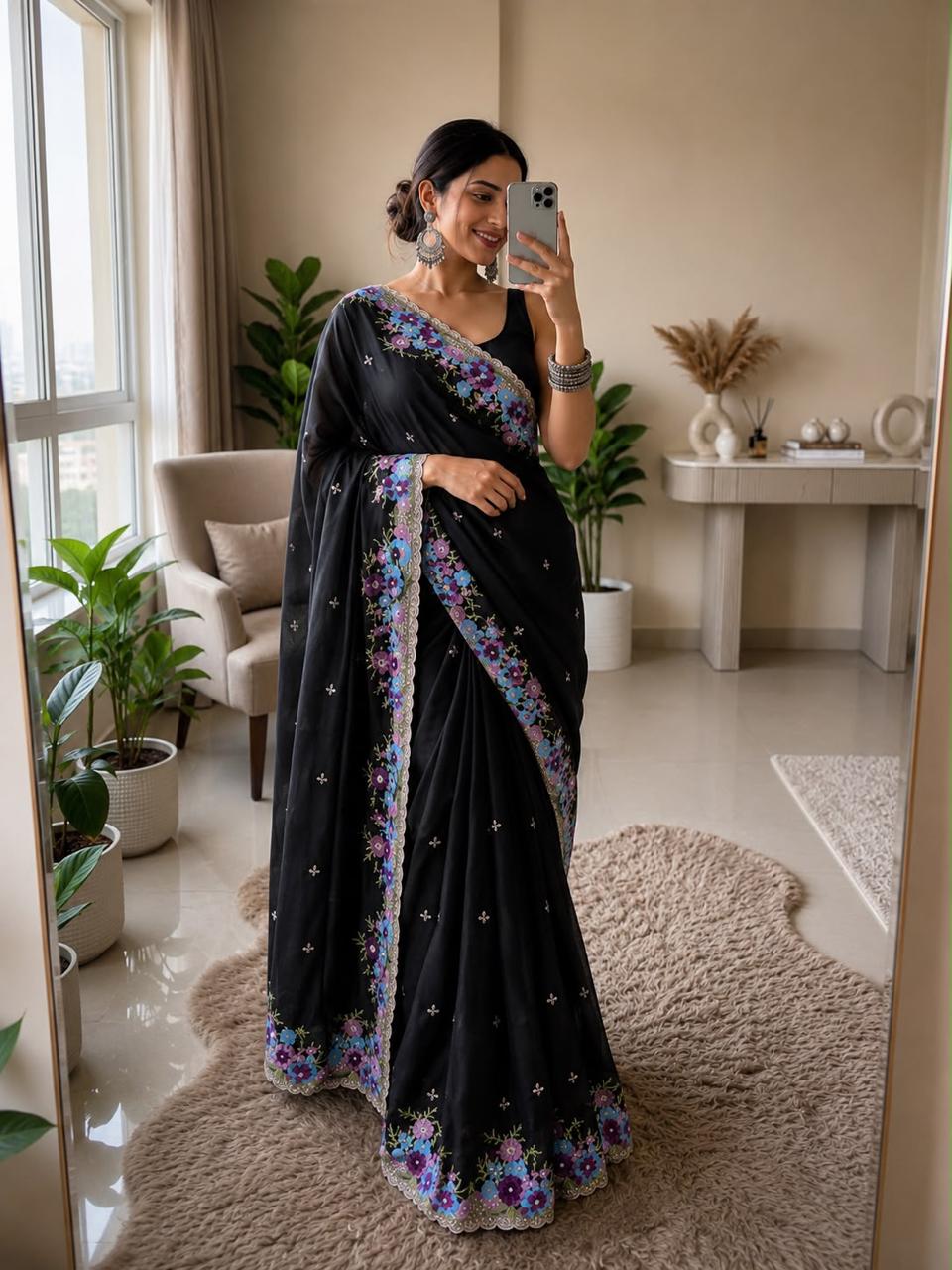 Soft Crush SilkFabric Saree