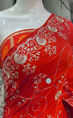 Super Soft Golden Cherod silk Fabric Sarees