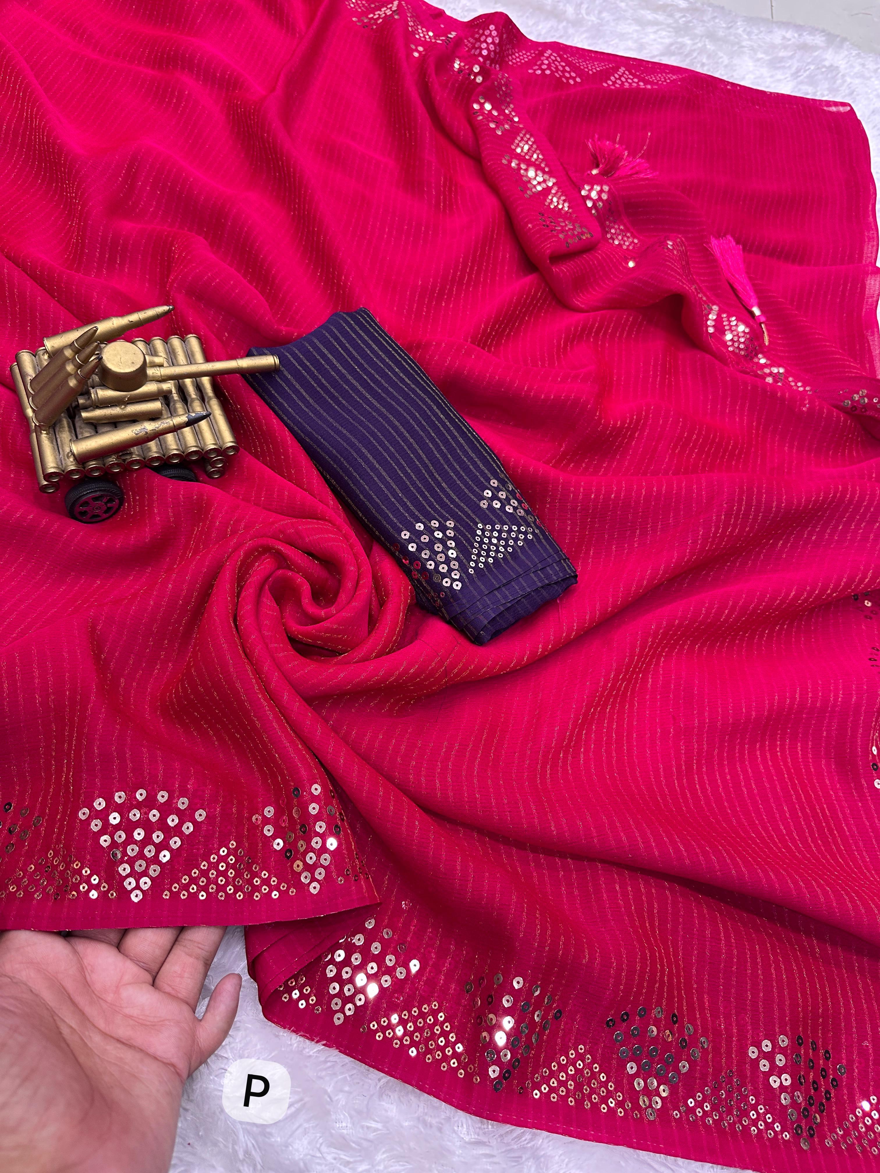 NC GORGETTE SAREE