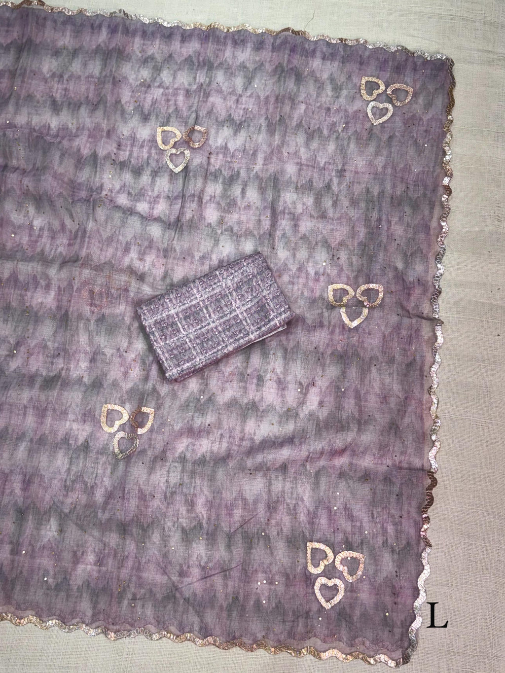 Heart beat Leno Cotton Saree