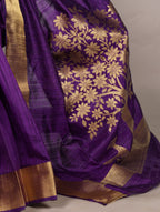 Dressing up for Onam in a raw silk saree