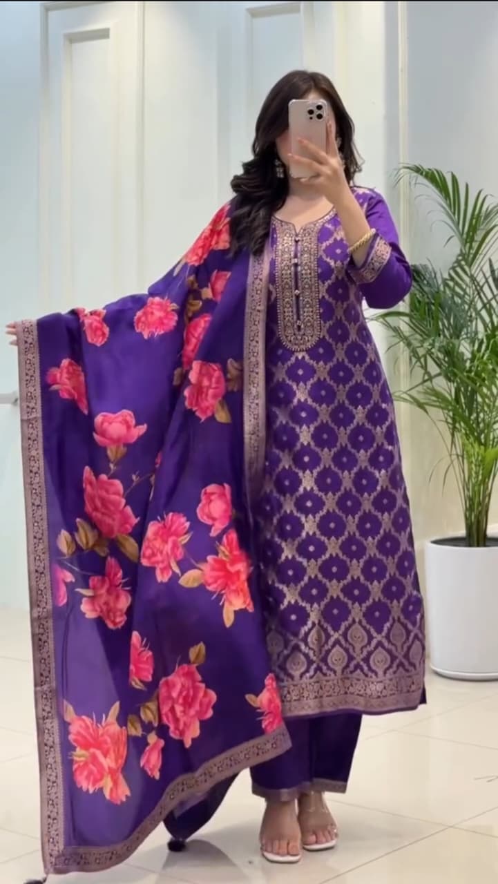 Beautiful Banarasi Silk Suit