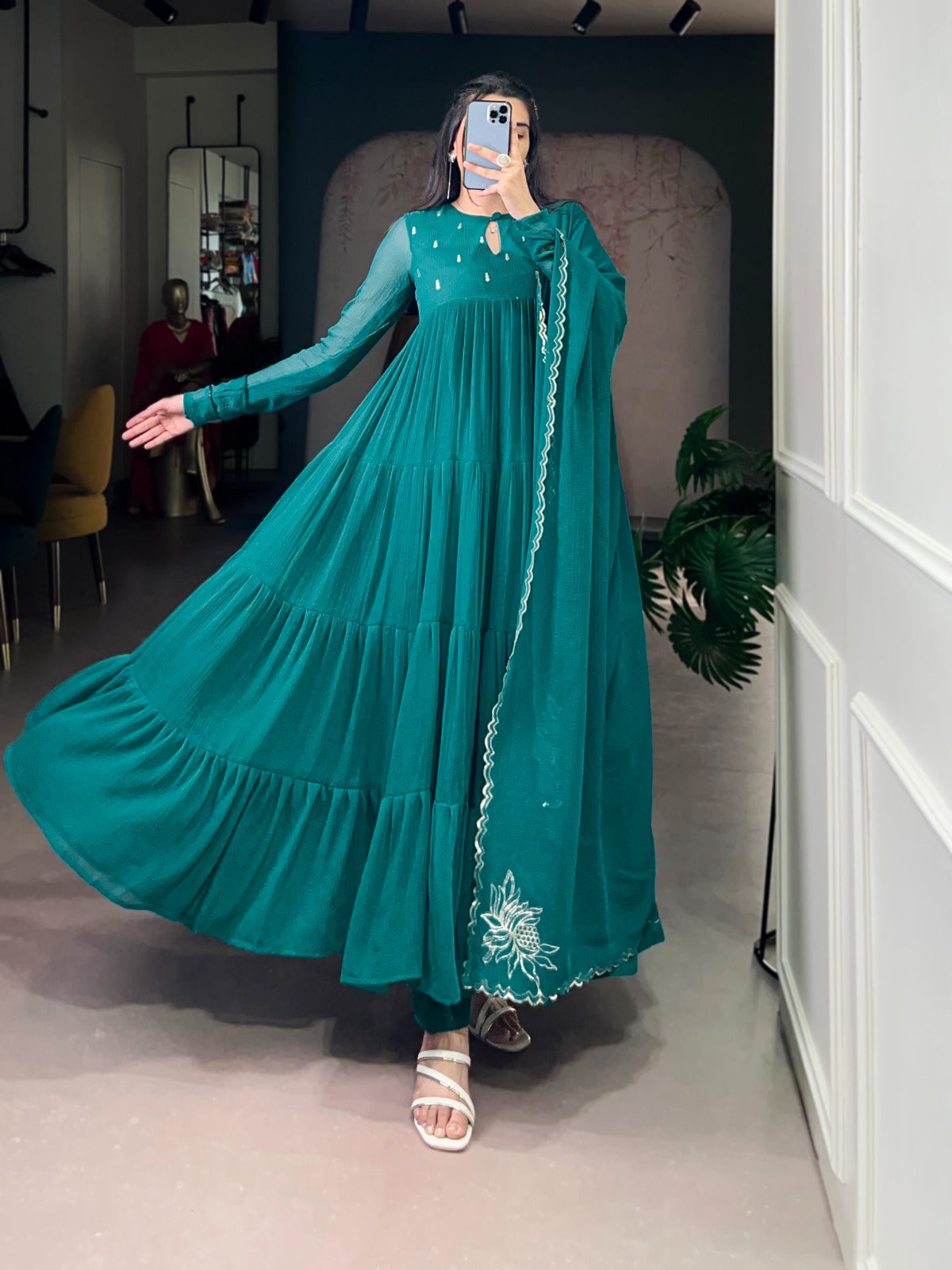 Sirra Anarkali Fabric Dress