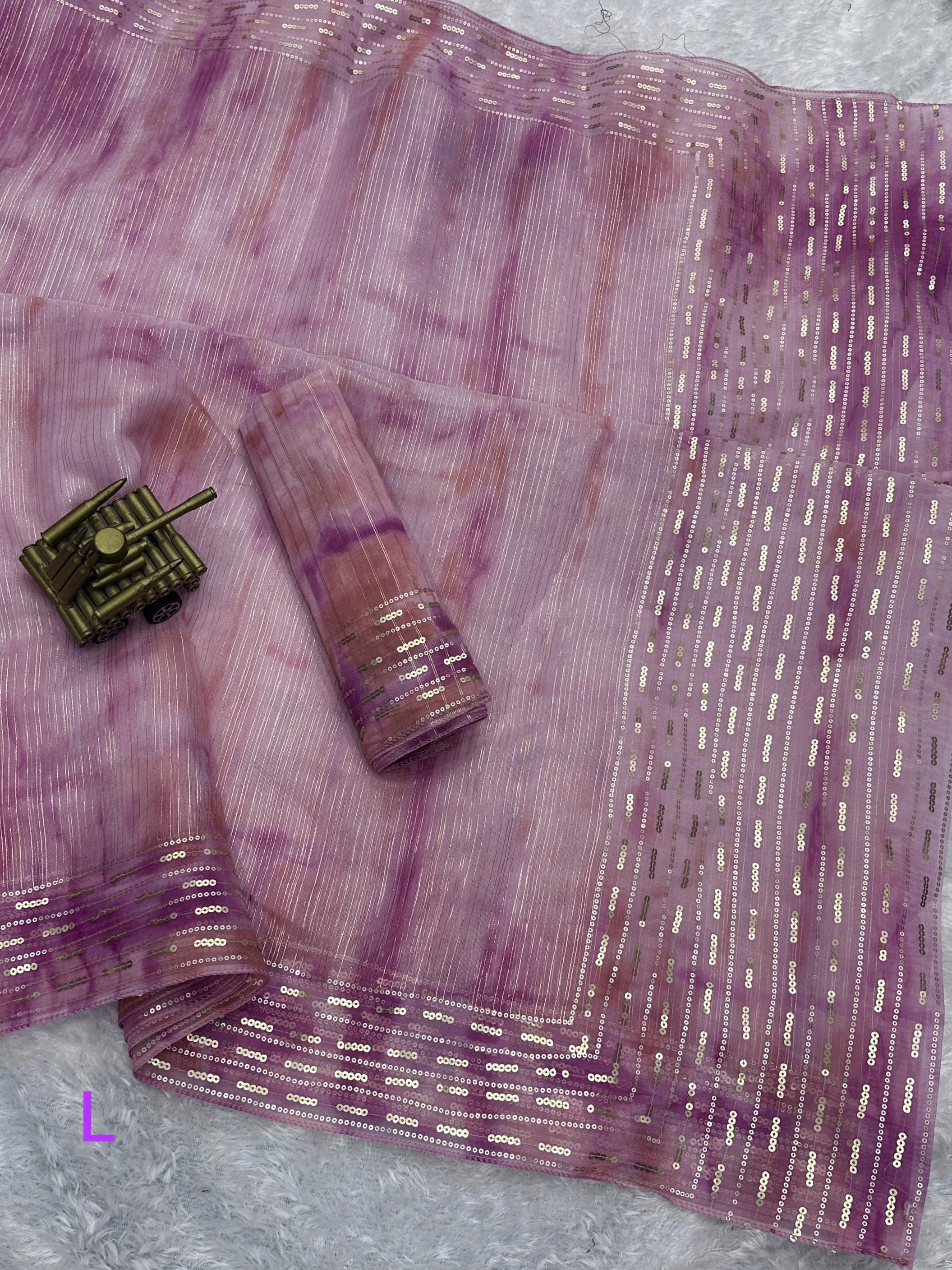SOFT ORGANZA SAREE