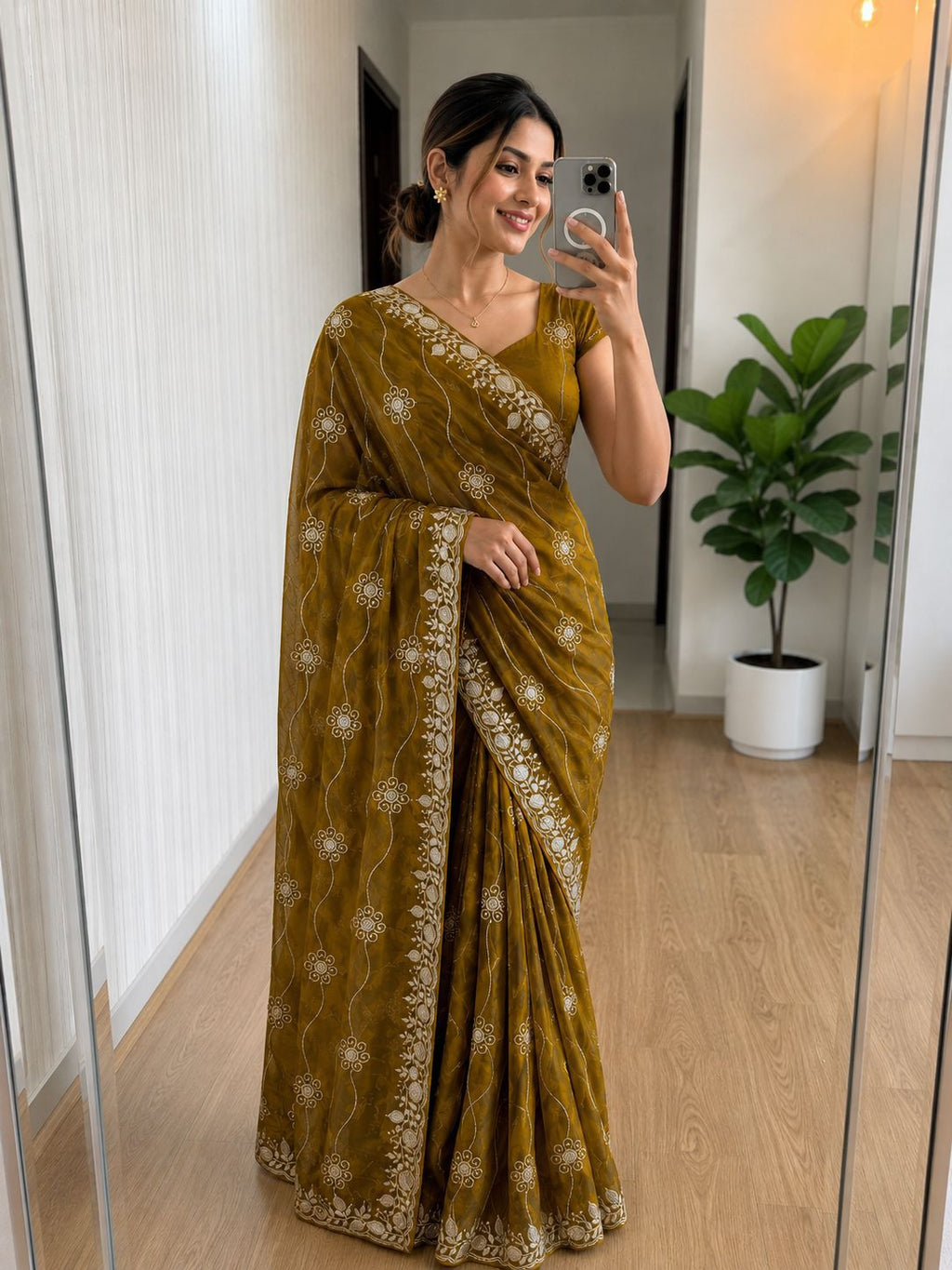 Fancy Space Silk Saree