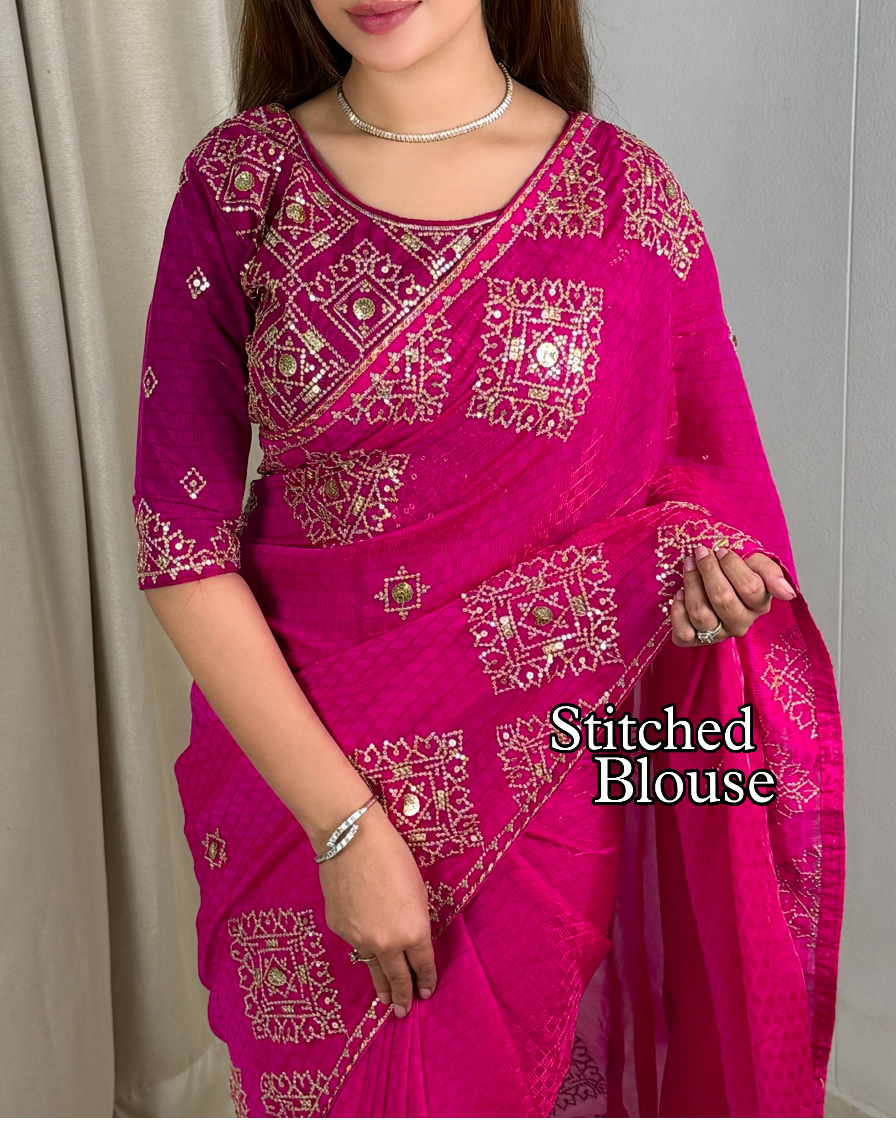 Madhubala Design Gorgeous Fendy Satin Saree