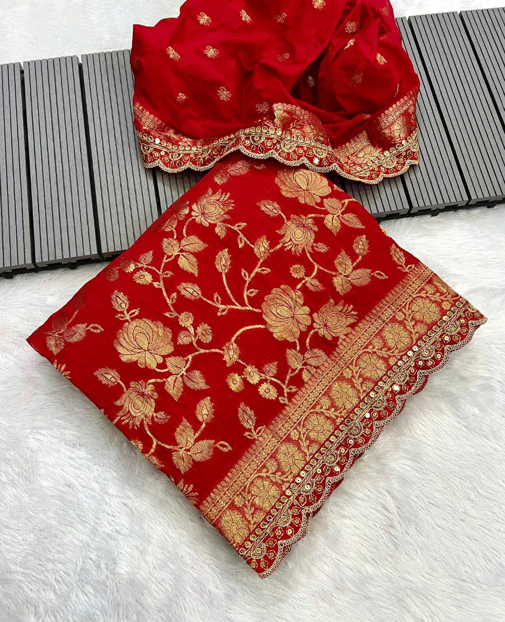 Wedding Attire pure khaddi georgette designer saree