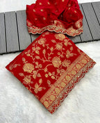 Wedding Attire pure khaddi georgette designer saree