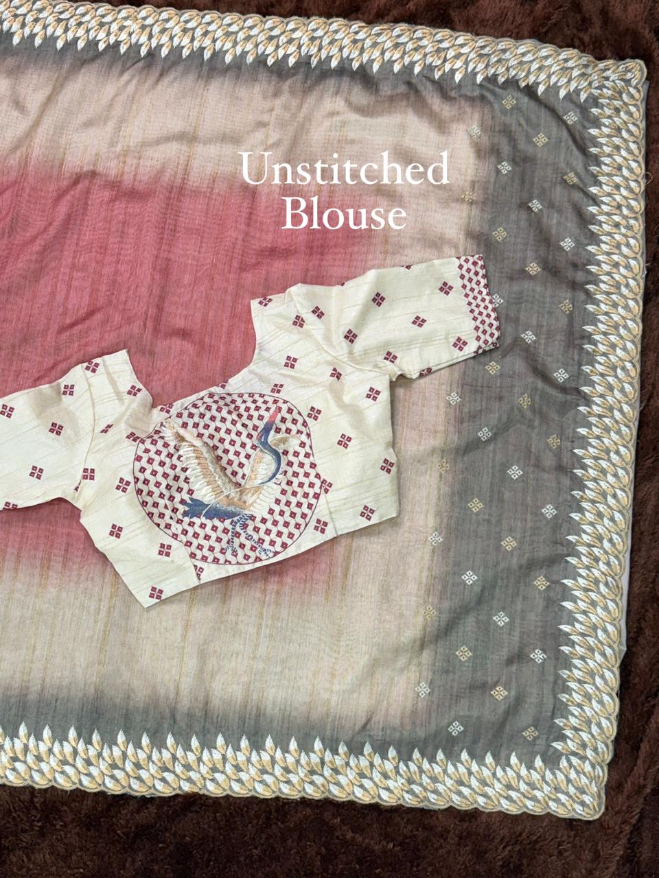 TISSUE SAREE MULTI COLOR