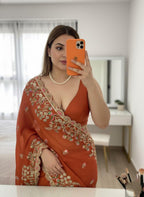 Party Wear Soft Rangoli Silk Saree