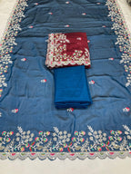 Maharani Black Rangoli Silk saree