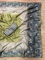 Tusser Silk Digital Print Saree