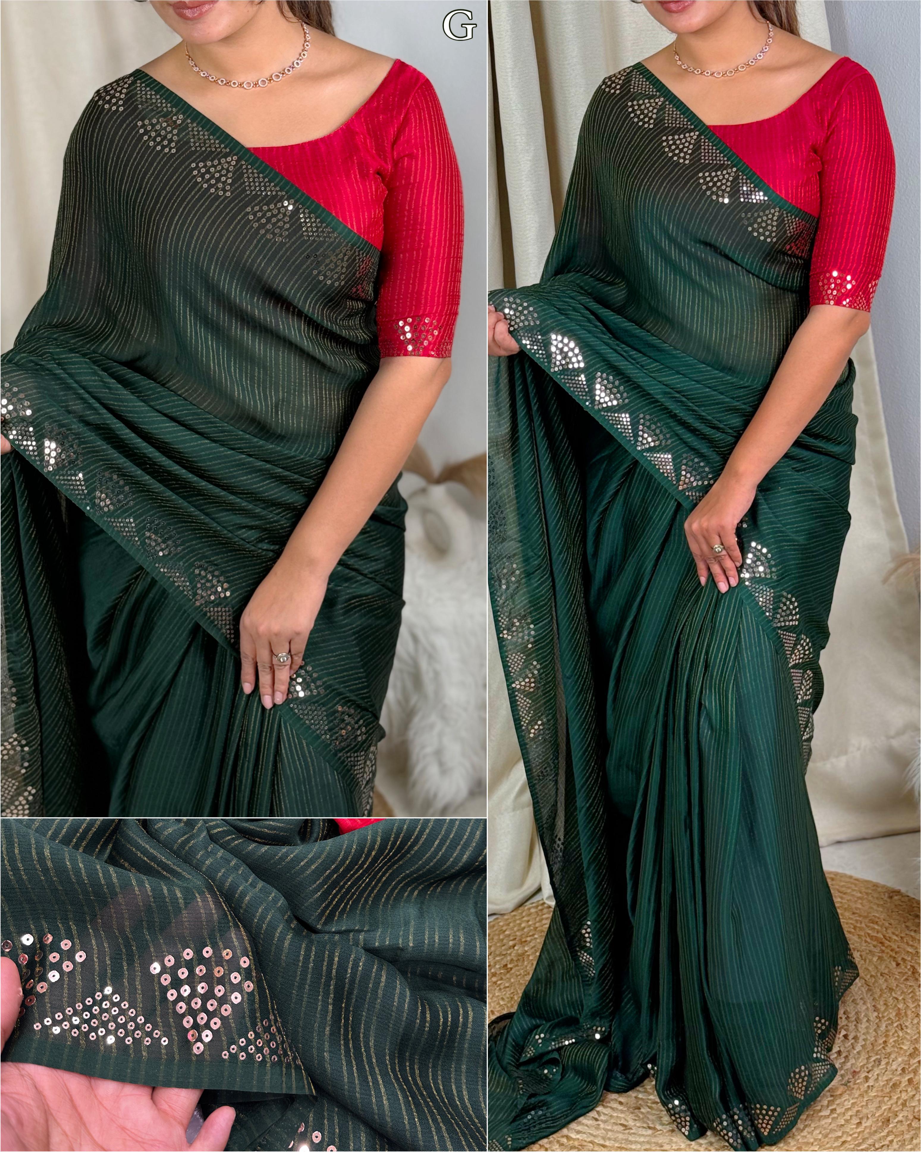 NC GORGETTE SAREE