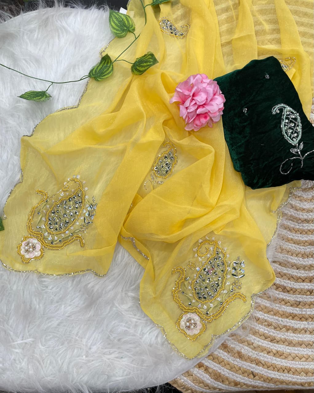 Pure soft nd elegant Shimmer silk saree