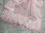 Soft Net Wedding Pink Saree