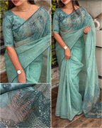 Rimzim Pure Tissue Organza Saree