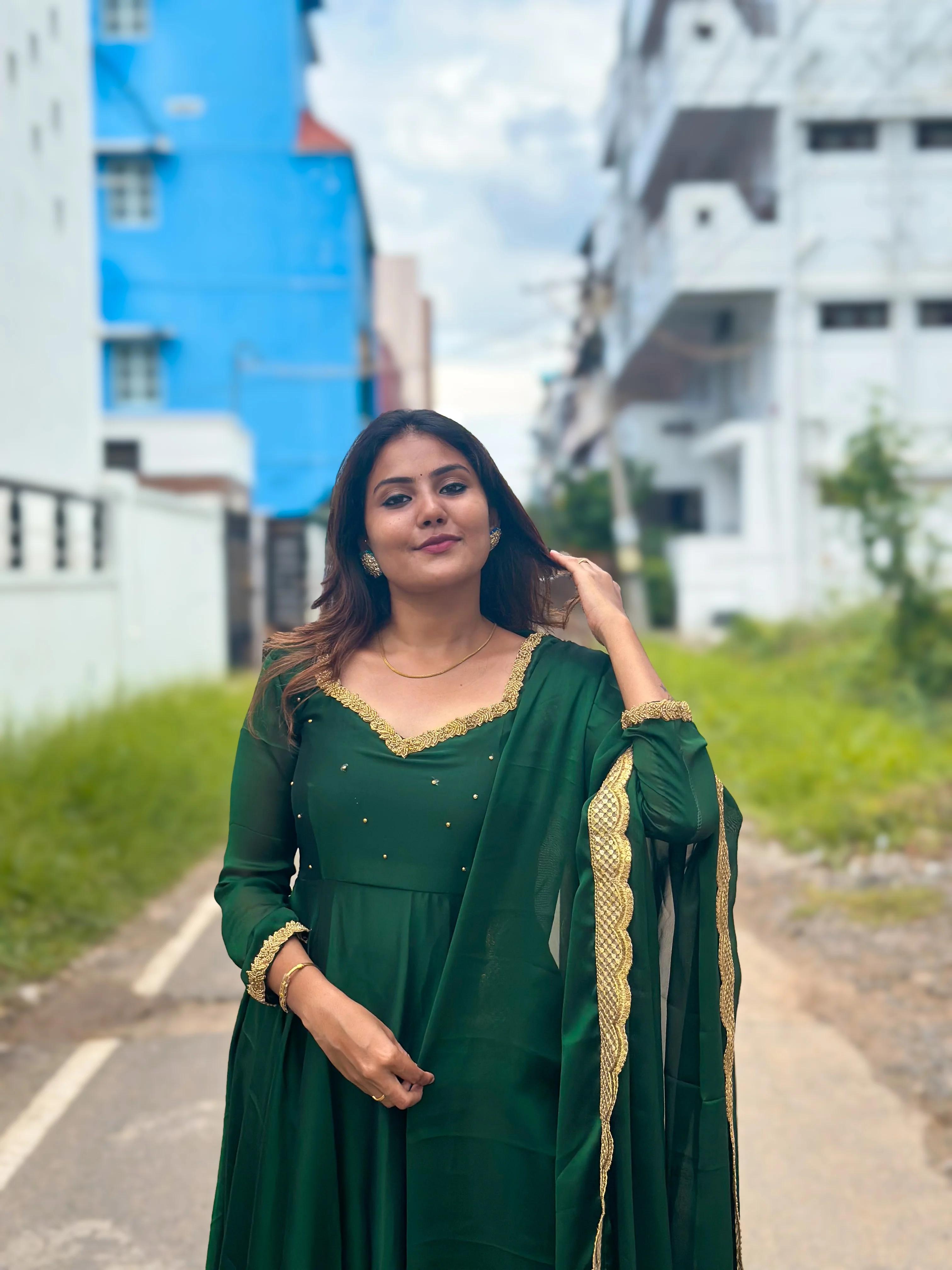 Sparkling Georgette Anarkali Gown