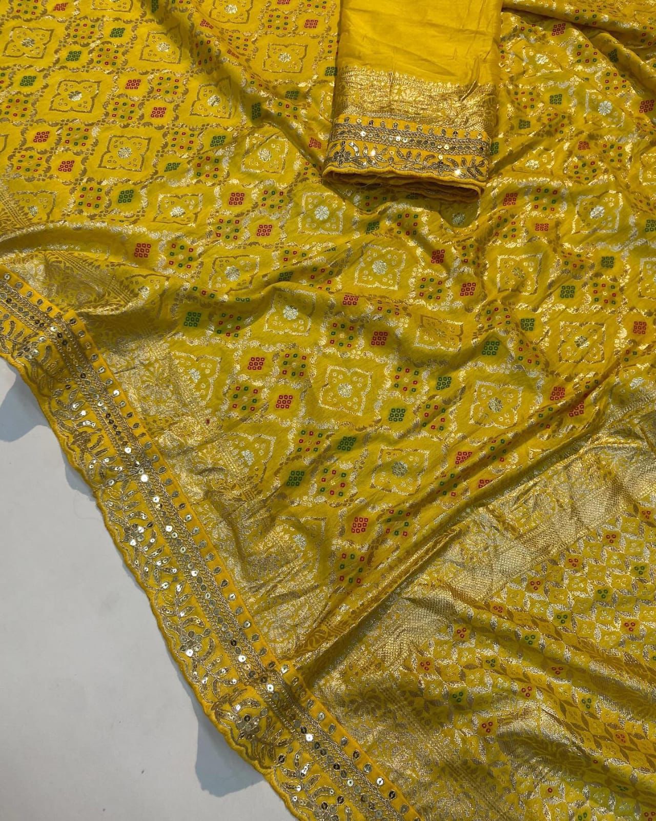 SOFT RUSSIAN BANDHEJ SAREE