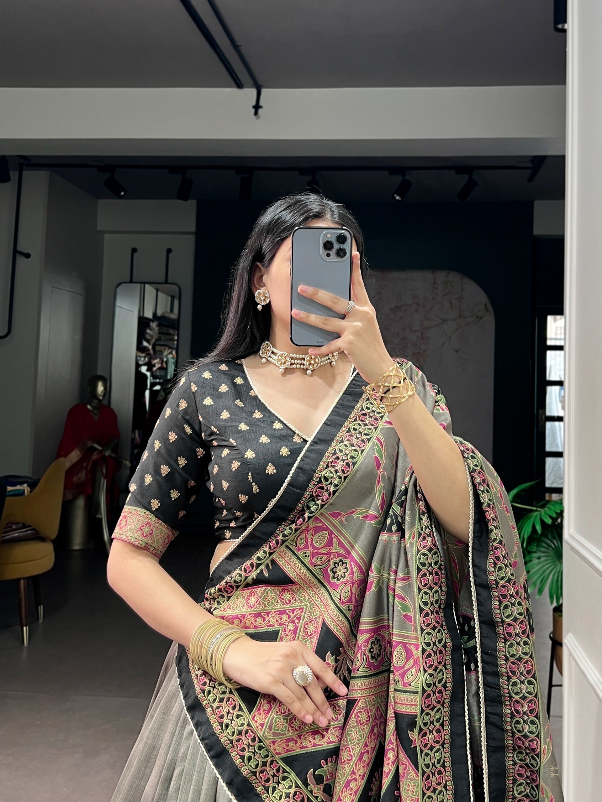 Tasar Silk Elegance Lahenga Choli