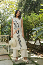 KHADHI COTTON KURTI WITH PLAZO