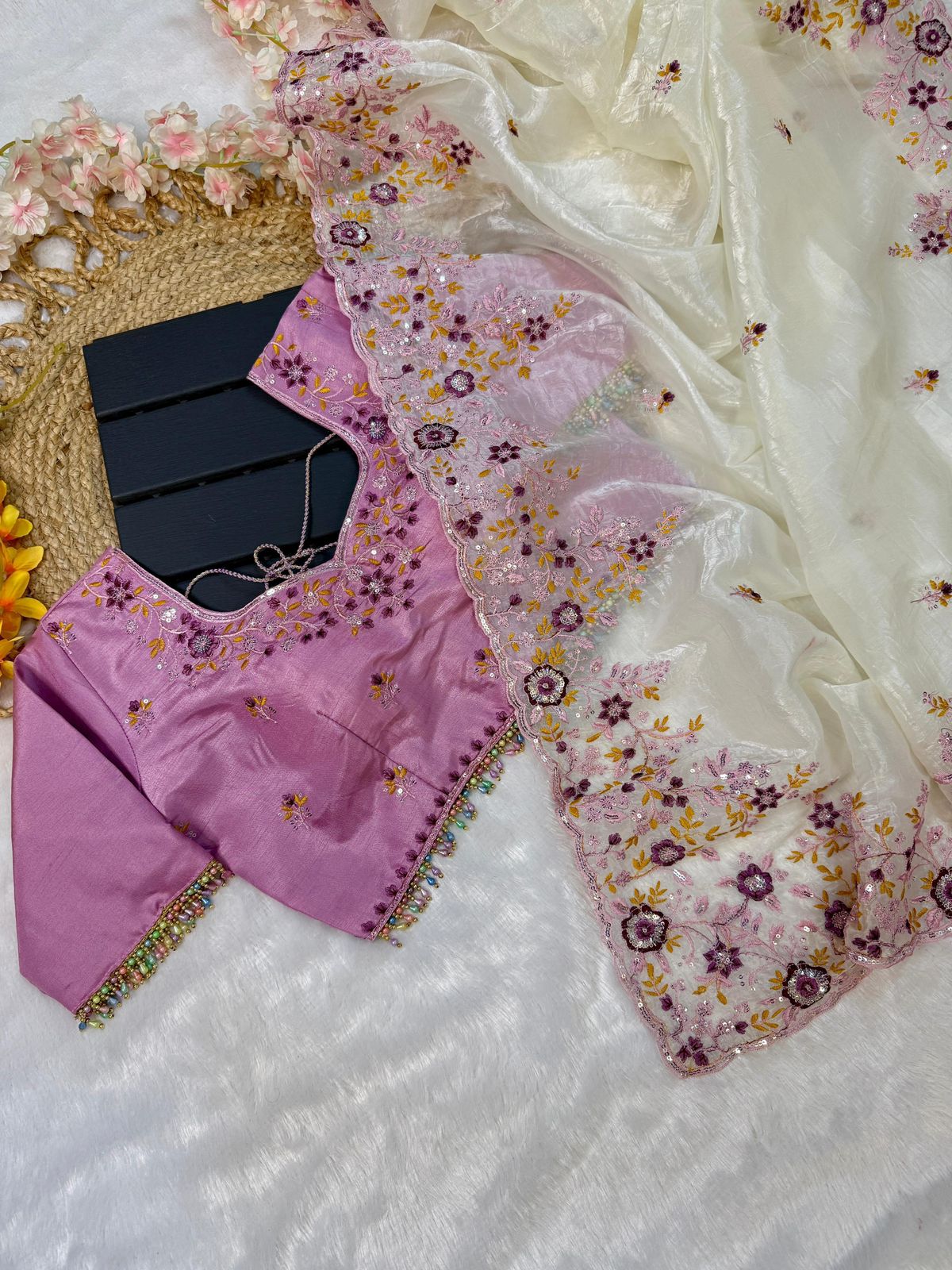 Gold Crush Soft Silk Saree